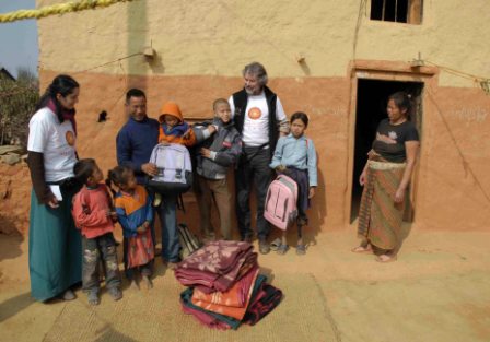 nepal 08 giving school bags